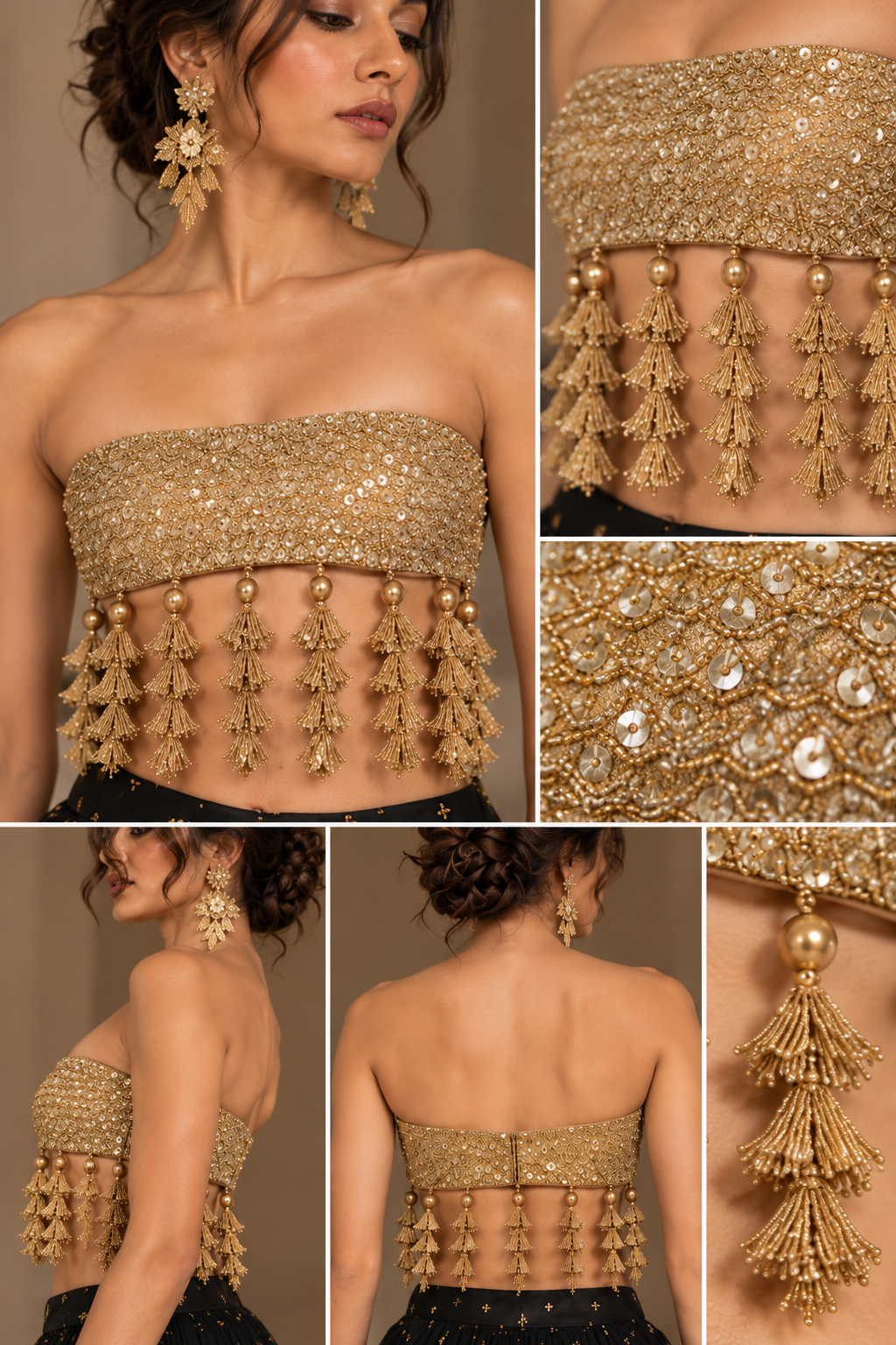 The Noir Tasseled Lehenga